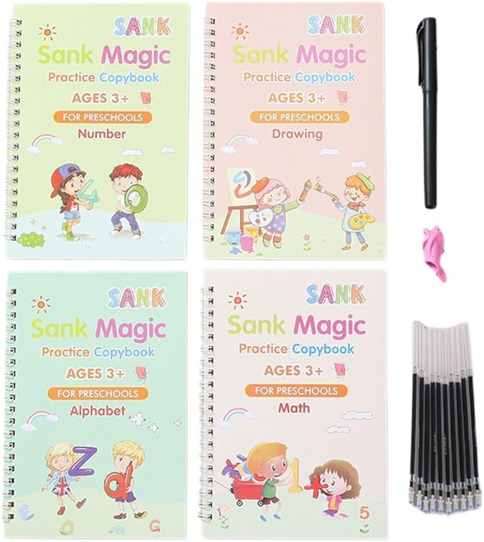 Kit 4 Cuadernos de Caligrafía Reutilizables