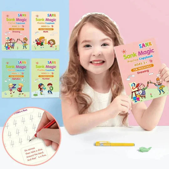 Kit 4 Cuadernos de Caligrafía Reutilizables