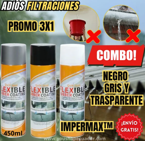 Combo 3x1 Spray Sellador Impermeable