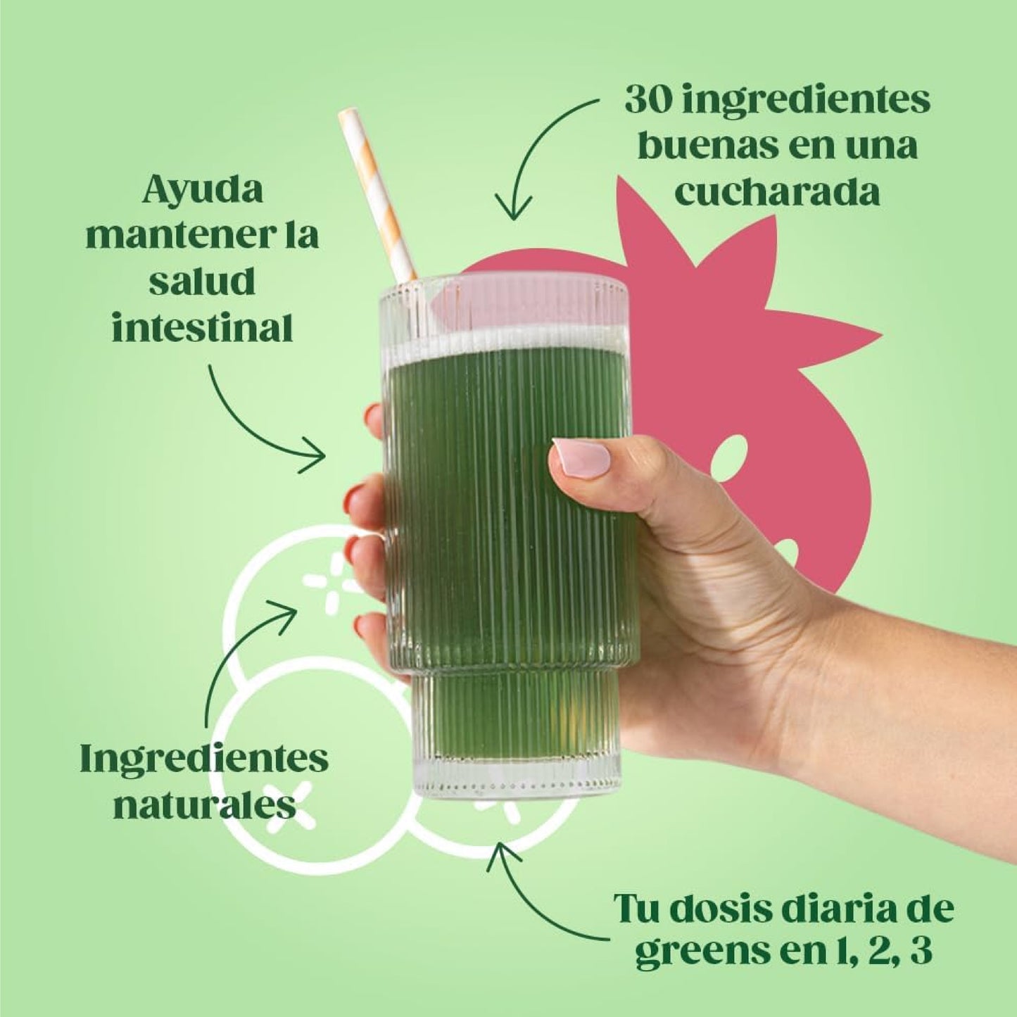 BLOOM, Greens Superfoods, Batido de vegetales en polvo 145gr