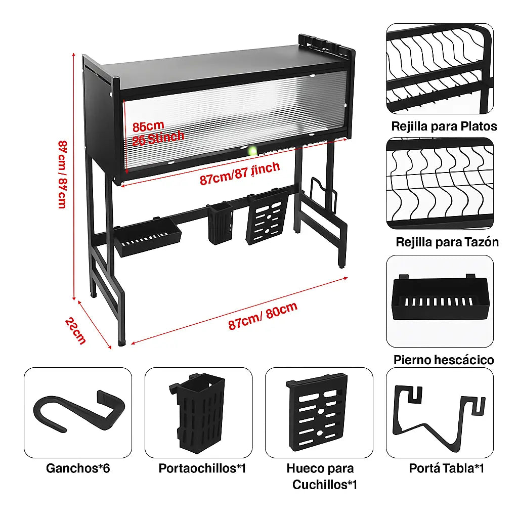 DrySpace™ – Escurridor de Platos Multifuncional